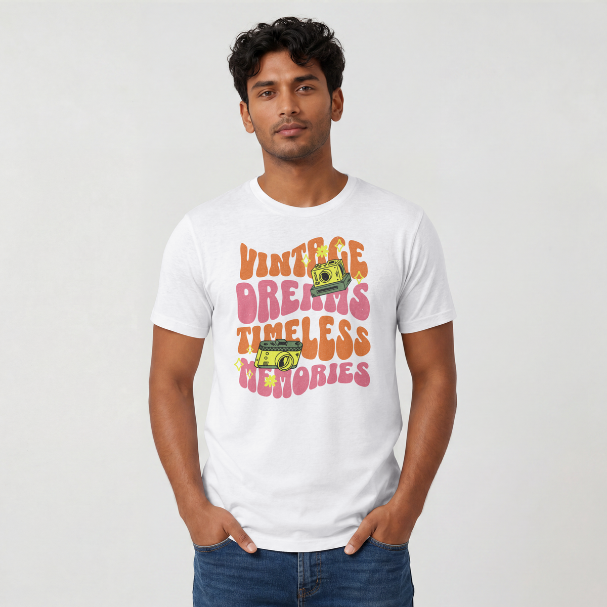 Dreams Timeless Memories | Retro Camera Aesthetic Cotton Tee